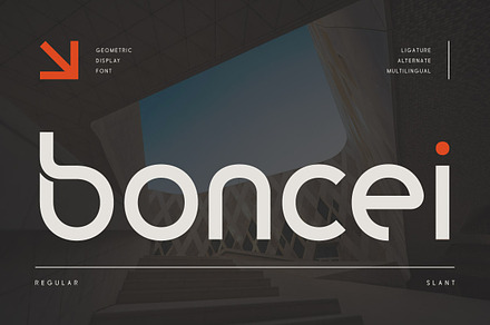 Boncei - Geometric Corporate Font, a Sans Serif Font by twinstd