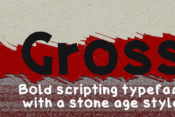 Gross, a bold script font preview 3