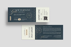 NYE Event Ticket Template, a Stationery Template by BrandPacks