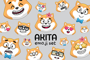 Akita Emoji Set