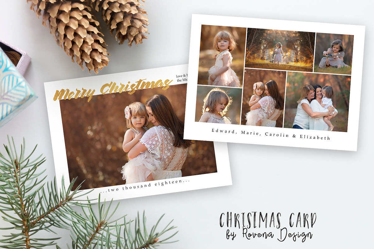 Christmas Card Template, a Card Template by Rovena Design (Photo 2 of 2)