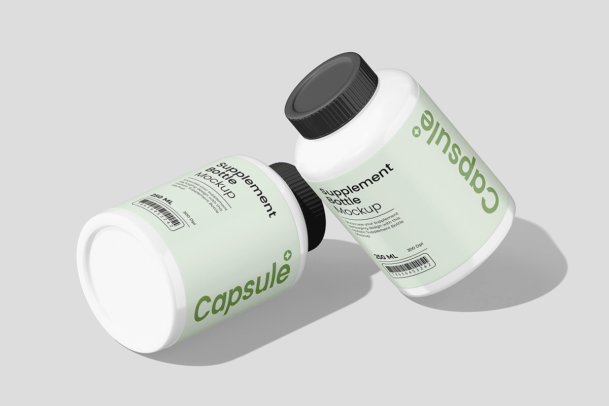 Supplement Bottle Mockup, a Packaging Mockup by Permadi Creative (Photo 5 of 5)