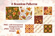 Fall Flowers: Autumn Watercolor Set, a Seasonal Illustration by Nadya Saen Art (Thumbnail 8 of 16)