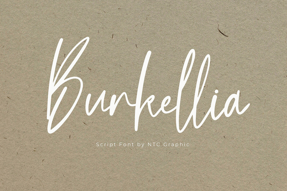 Burkellia Handwriting Script Font, a Script Font by NTC Graphic (Photo 1 of 9)