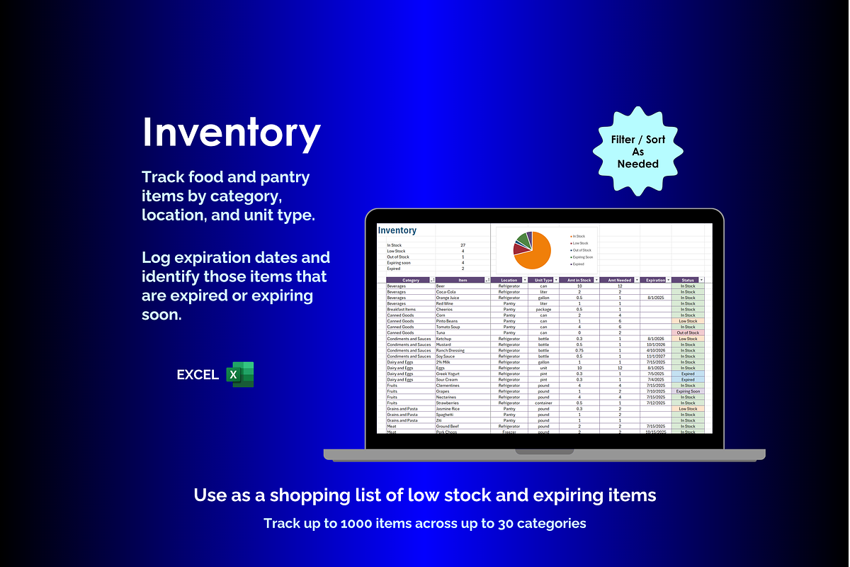 Kitchen Inventory - Excel preview 2