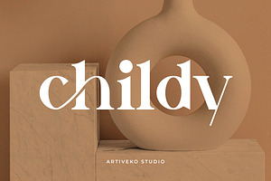 Childy Minimalist Serif, a Serif Font by Artiveko