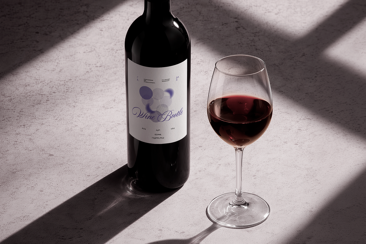 Wine Bottle Label Mockup, a Packaging Mockup by The Rose Project (Photo 2 of 3)