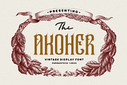 Akoher - Vintage Decorative Font, a Blackletter Font by Imoodev (Thumbnail 1 of 5)
