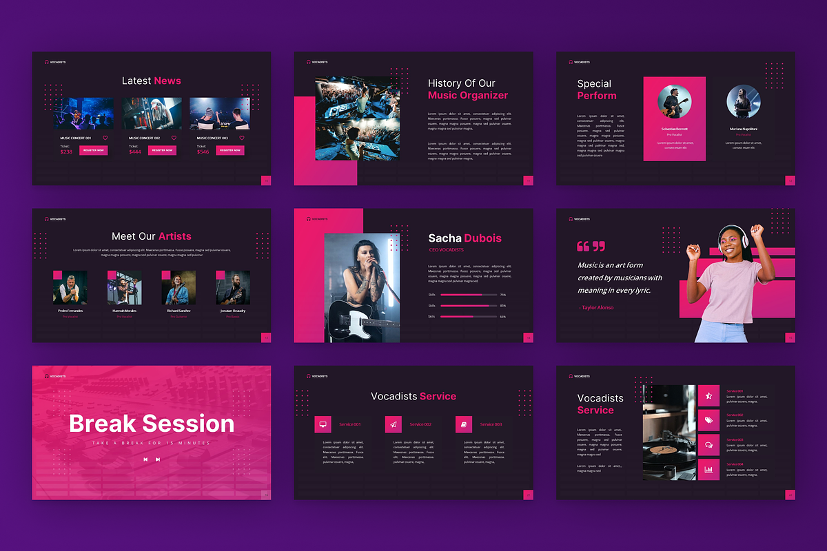 Vocadists - Music Studio Keynote, a Presentation Template by SquidPixey (Photo 3 of 5)