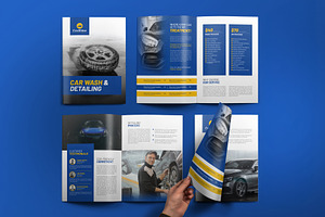 Car Wash and Detailing Brochure, a Brochure Template by VectStock