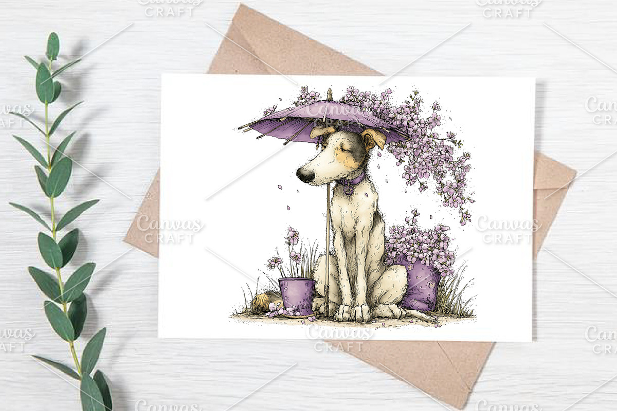 Whimsical Spring Dogs Clipart Bundle, an Illustration by Canvas Craft (Photo 6 of 7)