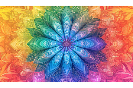 Vibrant floral mandala design, a Texture Illustration by Beautiful things
