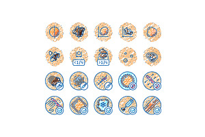 Mole Skin Problem And Disease Icons, an Object Illustration by pikepicture