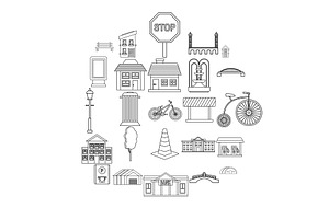 Urban Architecture Icons Set