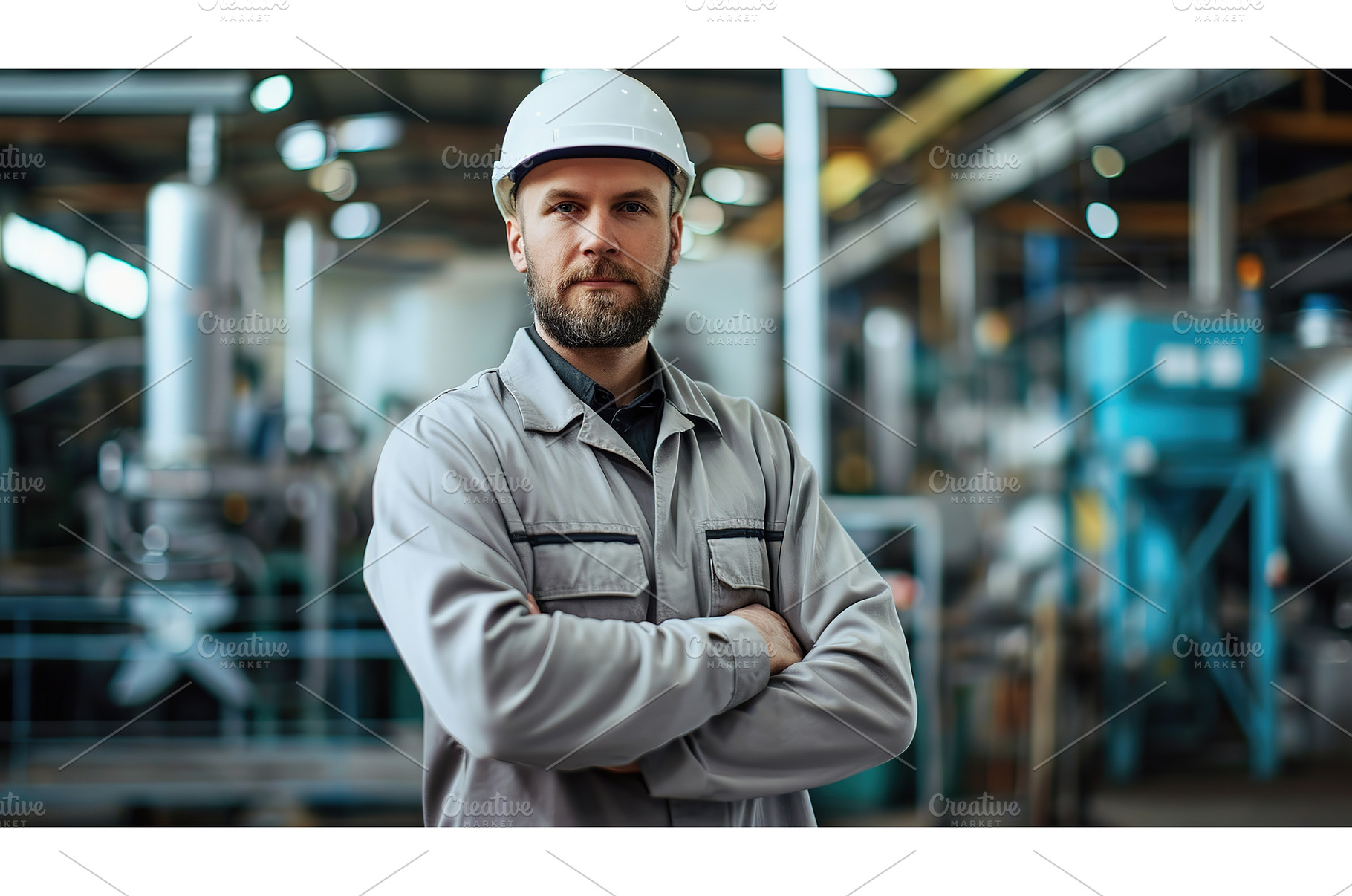 Confident engineer with arms crossed, a Person Photo by Lermont51