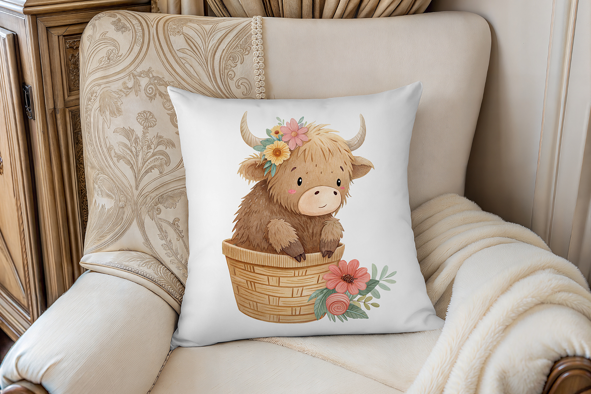 Watercolor Baby Bison Clipart, an Animal Illustration by MockupWizard (Photo 5 of 5)