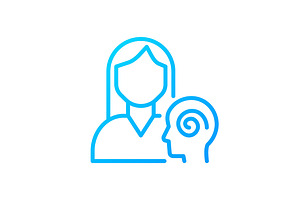 Psychiatry pixel perfect gradient, an Outline Icon by IMG Visuals