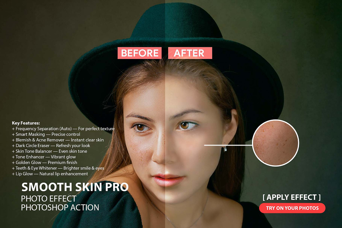 Smooth Skin Pro Photoshop Action, an Action Add-On by MRI STUDIO (Photo 2 of 8)