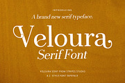Veloura Serif Font, a Serif Font by Stripes Studio (Thumbnail 1 of 15)