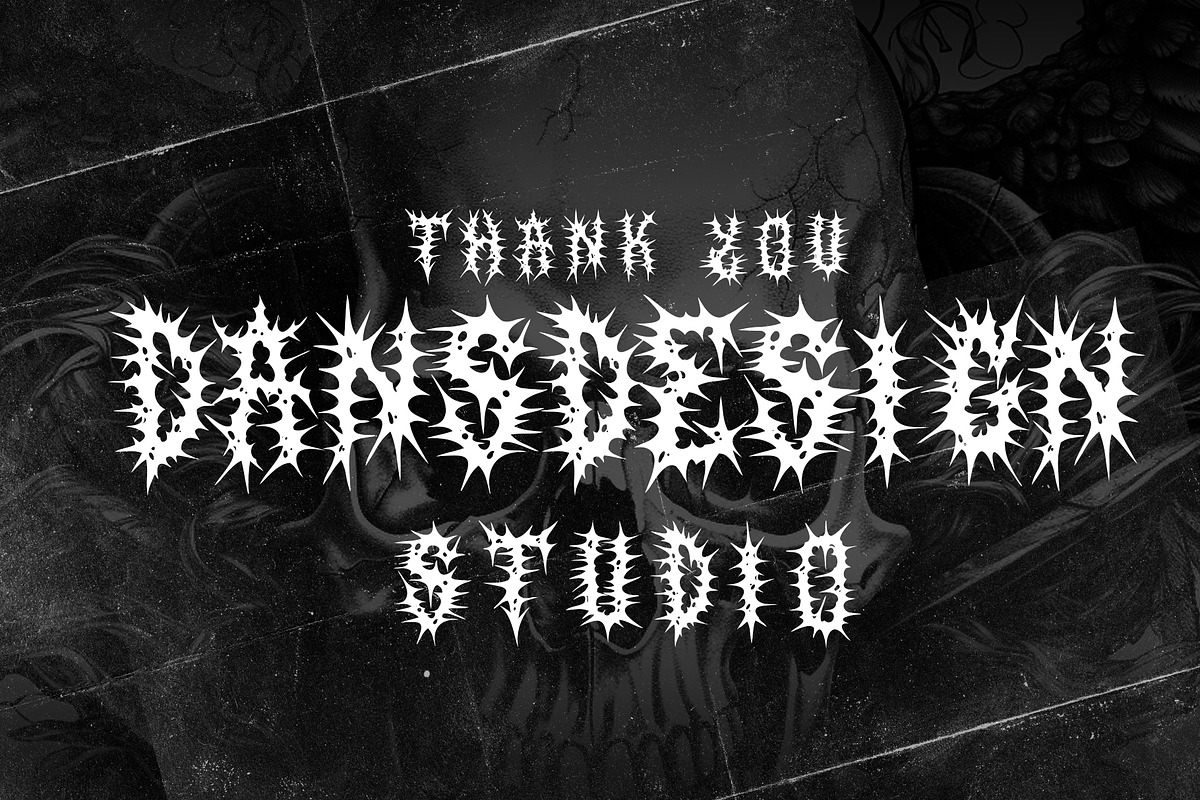 SALVOR Metal Horror Blackletter Font, a Blackletter Font by dansdesign (Photo 9 of 20)