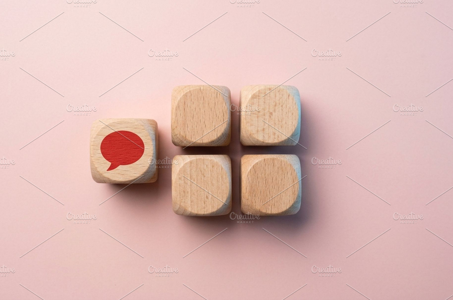 Wooden Block with Speech Bubble, a Business Photo by thepslr