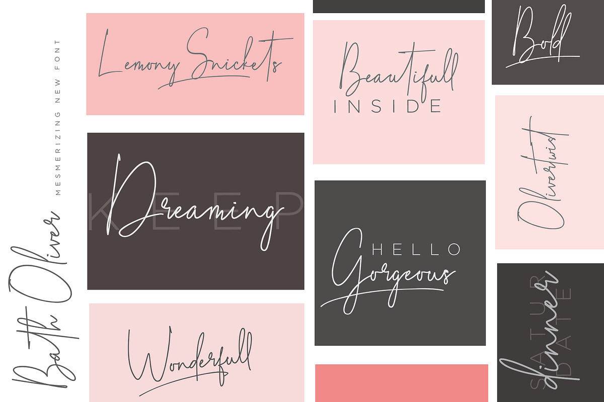Bath Oliver Font | 80% OFF, a Script Font by Chocotype Std (Photo 10 of 18)