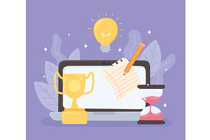 online education learn, an Education Illustration by studiogstock