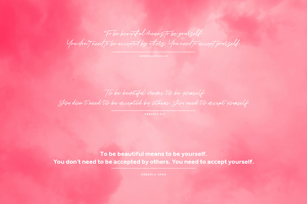 Amberla Script Sans Font, a Script Font by Maulana Creative (Photo 4 of 6)