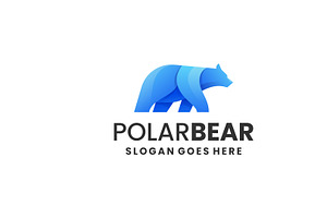 Logo Polar Bear Gradient Colorful