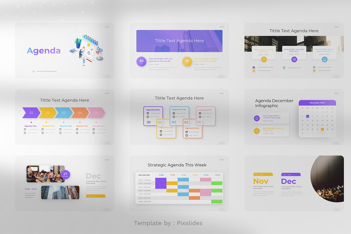 Agenda Planner PowerPoint, a Presentation Template by Pixslides (Photo 4 of 4)