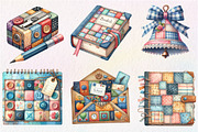 Patchwork Back to School Clipart, an Illustration by CreationArt (Thumbnail 3 of 5)