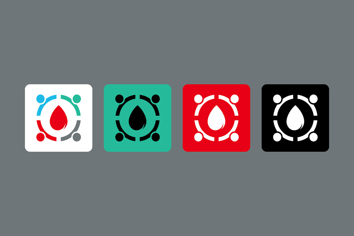 Blood Care Logo design, a Design Template by Lucky Creative (Photo 2 of 4)