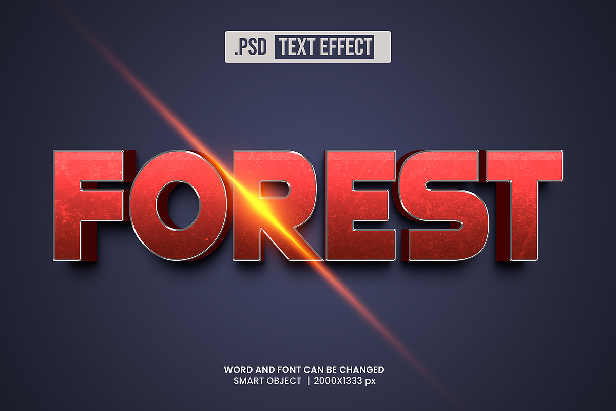 PSD Forest 3d Text Effect Style, a Layer Style Add-On by PixelWink