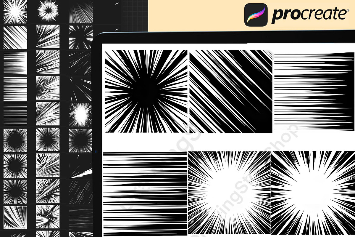 300 Procreate Manga Comic Brush Set, a Brush Add-On by DrawingStoryShop (Photo 5 of 7)