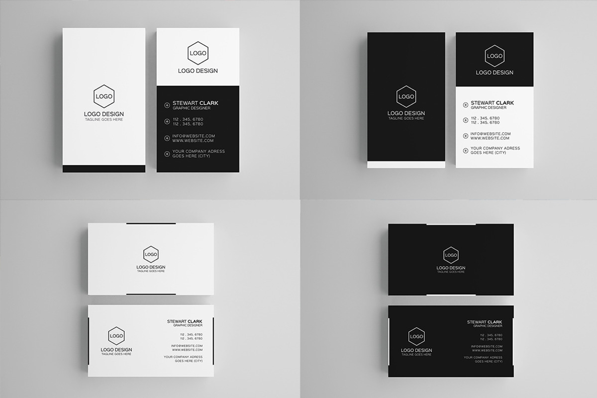 10 Clean Minimal Business Cards, a Business Card Template by Shahjhan (Photo 3 of 7)
