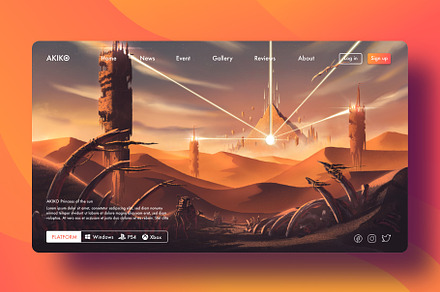 Concept art desert landscape