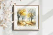 Autumn Glow Forest Path Art, a Seasonal Illustration by Flourish Spark (Thumbnail 3 of 4)