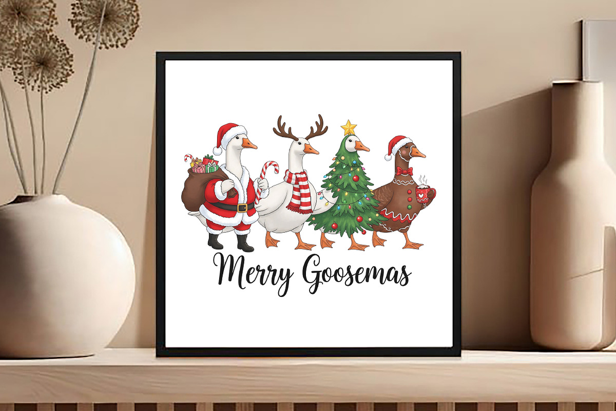 Funny Christmas Goose PNG, an Illustration by Black Bird Studio (Photo 4 of 4)