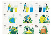 Ecology flat vector illustrations, a Templates & Theme by Grivina's shop (Thumbnail 24 of 31)