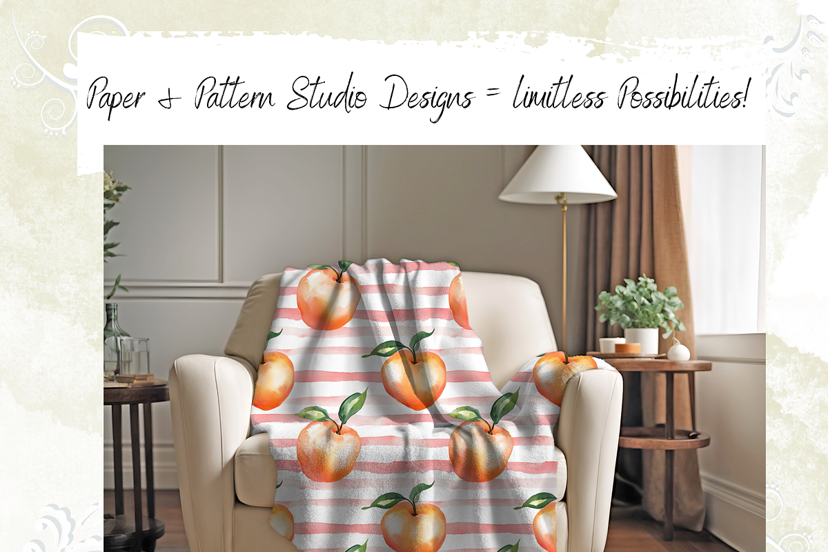 Fruit with Striped Pattern Seamless, a Pattern Graphic by Paper & Pattern Studio (Photo 5 of 9)