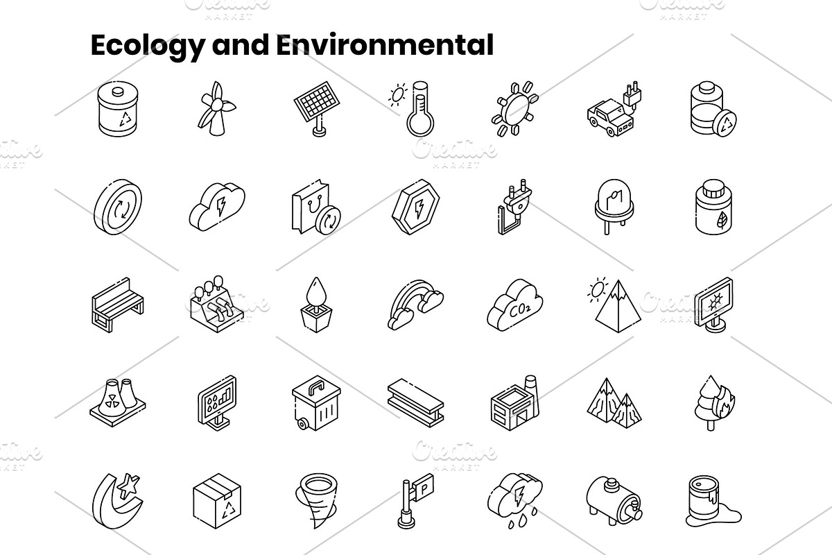 2000+ Isometric Icons Set, an Outline Icon by Brickclay (Photo 12 of 37)