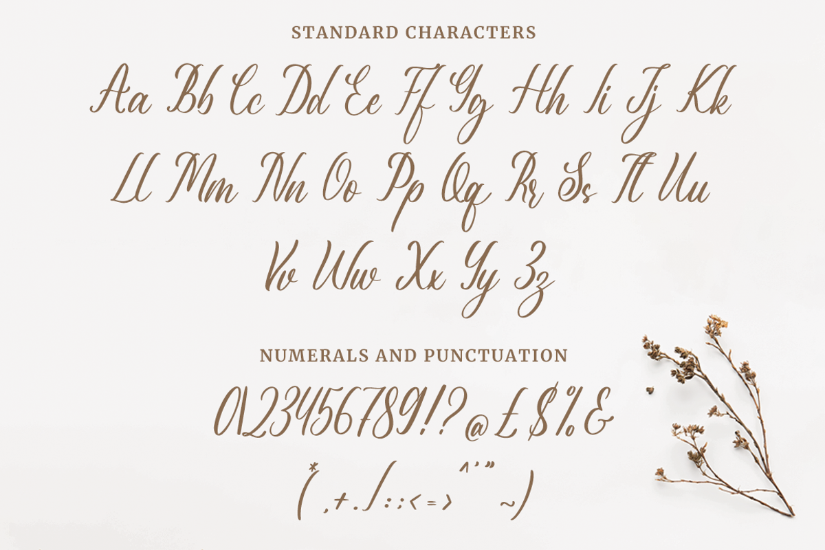 Emiliana a Modern Calligraphy Font, a Script Font by Fatmawati (Photo 10 of 12)