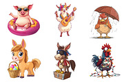 Quirky Funny Farm Animals sublimatio, a 3D by CreationArt (Thumbnail 4 of 5)