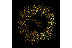 Decorative Golden elegant round, an Illustration by Nenahliadava Design