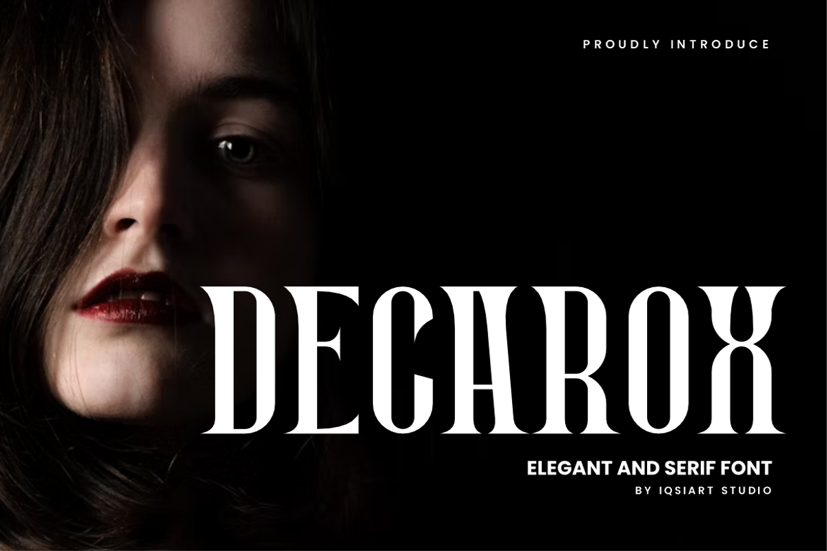 Decarox - Luxury Bold Font, a Serif Font by Iqsiart Studio (Photo 1 of 7)
