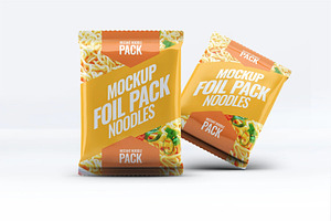 Instant Food Foil Bag Mock-Up