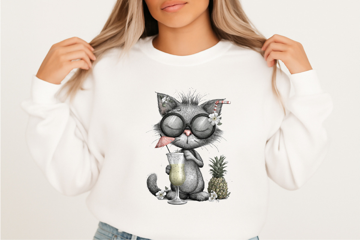 Gray Cat Clipart Bundle., an Illustration by SVGArt (Photo 3 of 9)