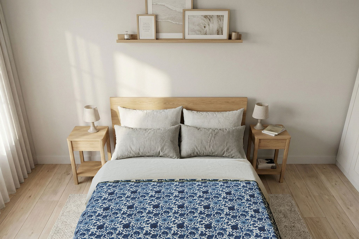 Blue Floral Toile Pattern, a Pattern Graphic by elfy creative (Photo 3 of 5)