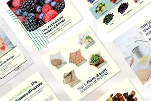 Nutrition Post Template Set I Canva