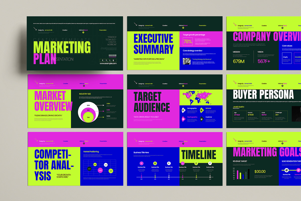 Marketing Plan Presentation Template, a Presentation Template by MightyDesign (Photo 1 of 7)